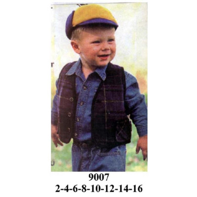 Molde de Camisa de niño de mezclilla con canesú en espalda | 9007 Molde de Camisa de niño de mezclilla con canesú en espalda | 9007