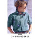 Molde de Camisa con cuello camisero, manga corta, tapeta central con botones, canesú en espalda y bolsillos de parche con tapa en el delantero | 9501