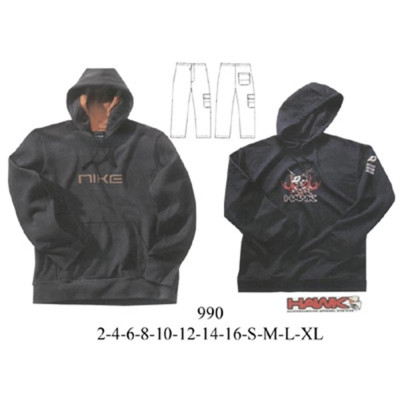 Molde de Conjunto deportivo largo con gorro basta en puno | 990 Molde de Conjunto deportivo largo con gorro basta en puno | 990