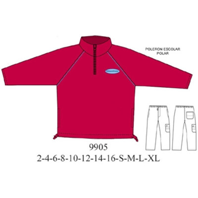 Molde de Conjunto deportivo manga raglan con vivo en sisa; | 9905