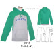 Molde de Conjunto deportivo corte americano con gorro y bolsillo canguro | 9915