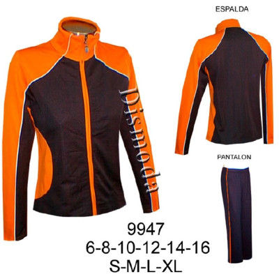 Molde de Conjunto deportivo dama manga raglan con cortes | 9947 Molde de Conjunto deportivo dama manga raglan con cortes | 9947