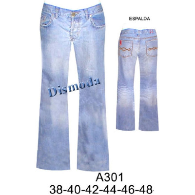 Molde de Jeans a la cadera ancho basta 24 1/2, suelto tipo hip hop | A301