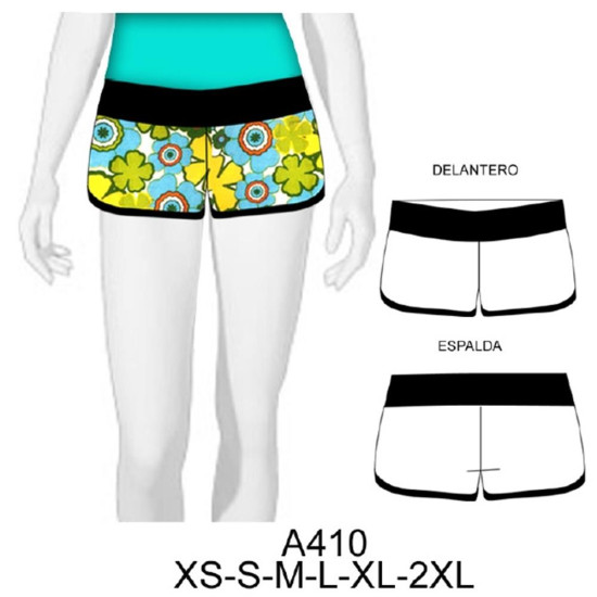 Molde de Short tiro corto playero | A410