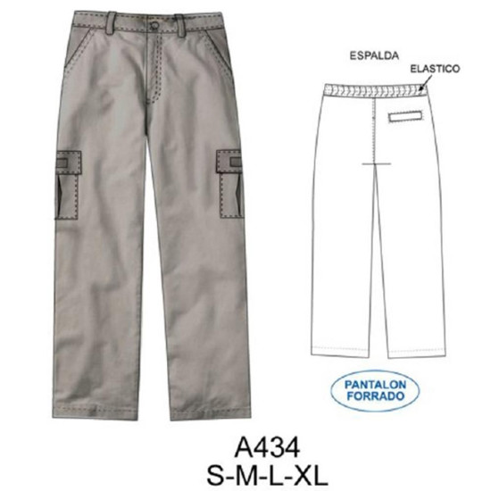 Molde de Pantalón forrado cargo | A434