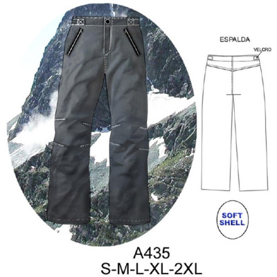 Molde de Pantalón soft shell hombre | A435