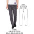 Molde de Pantalón escolar con pinza | A485