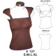 Molde de Camiseta con tirantes torcidos y corte bajo busto | E127 Molde de Camiseta con tirantes torcidos y corte bajo busto | E127