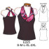Molde de Camiseta con amarra en espalda y cuello cruzado | E225