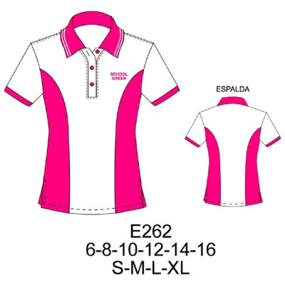 Molde de Camiseta escolar corte princesa | E262 Molde de Camiseta escolar corte princesa | E262