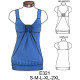 Molde de Camiseta con tirantes, capa tipo bolsillo, fruncida con pretina | E321