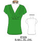 Molde de Camiseta con pliegues en hombro, corte en busto y fruncido en parte inferior | E329 Molde de Camiseta con pliegues en hombro, corte en busto y fruncido en parte inferior | E329