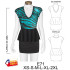 Molde de Minivestido escotado con faldón, manga pestaña | E71