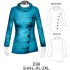 Molde de Camiseta con pliegues, corte diagonal cuello vétale, asimétrica | E99