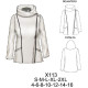 Molde de Chaquetón polar cruzado con cierre y gorro | X113 Molde de Chaquetón polar cruzado con cierre y gorro | X113