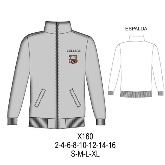Molde de Sudadera cuello y cierre (Slim Fit) | X160 Molde de Sudadera cuello y cierre (Slim Fit) | X160