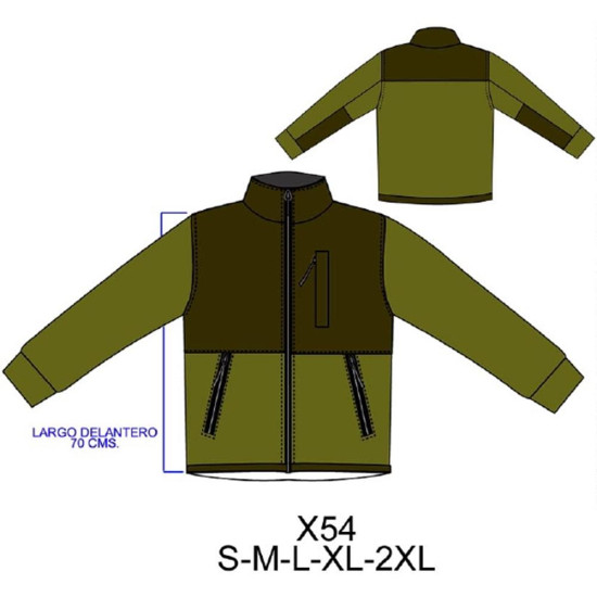 Molde de Chaqueta polar | X54 Molde de Chaqueta polar | X54