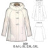 Molde de Chaqueta manga raglan cuello grande doblado y abotonado al costado | X81