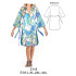 Molde de Vestido manga campana 3/4 con aberturas laterales hasta media cadera | Z118