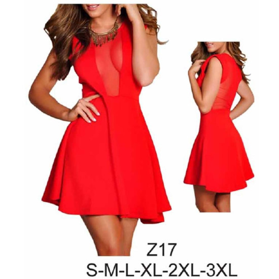 Molde de Vestido con cortes en cintura, evase, aplicación gasa escote y espalda | Z17 Molde de Vestido con cortes en cintura, evase, aplicación gasa escote y espalda | Z17