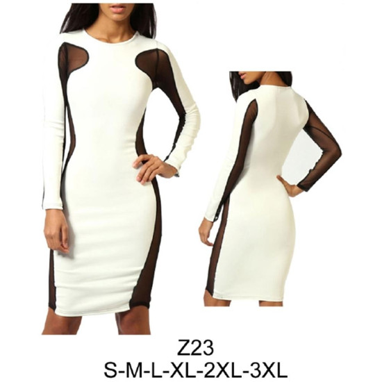 Molde de Vestido con cortes en costado y mangas | Z23 Molde de Vestido con cortes en costado y mangas | Z23