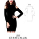 Molde de Vestido cuello beatle, hombro descubierto, estilo tubo | Z63