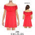 Molde de Vestido holgado sin hombros, con elástico en escote | Z86