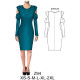 Molde de Vestido ajustado sin hombro con vuelo | Z94