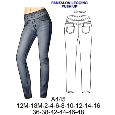 Molde de Leggins torero push up | A445 Molde de Leggins torero push up | A445