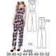 Molde de Jumpsuit ajustado con corte en la cintura, basta de 23 cms | A499
