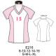 Molde de Camiseta dama escote v corte princesa | E216