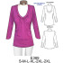 Molde de Mini vestido con corte bajo busto faldones con ruedo semi evase | E389