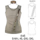 Molde de Camiseta sin mangas con aplicación y fruncido, | E45 Molde de Camiseta sin mangas con aplicación y fruncido, | E45