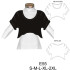 Molde de Camiseta corta con pliegues en manga semi evase | E55
