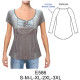 Molde de Camiseta manga raglan escotada con aplicación en encaje | E586 Molde de Camiseta manga raglan escotada con aplicación en encaje | E586