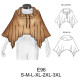 Molde de Capa kimono cuello grande | E96