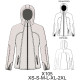 Molde de Chaqueta soft shell con gorro sin costura en hombro | X105