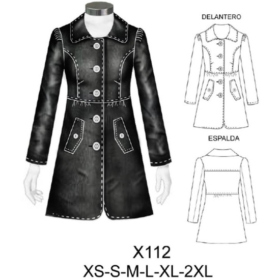 Molde de Chaquetón cuello convertible | X112 Molde de Chaquetón cuello convertible | X112