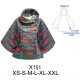Molde de Poncho cruzado con gorro, largo 63 cms | X151 Molde de Poncho cruzado con gorro, largo 63 cms | X151