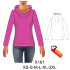 Molde de Sudadera ajustada con gorro cruzado grande | X161