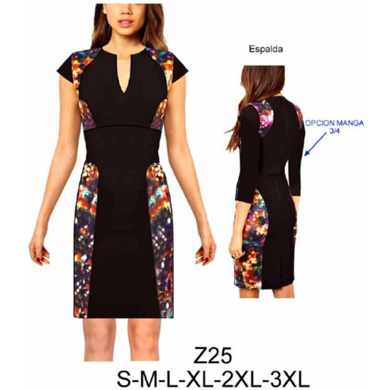 Molde de Vestido corte tipo raglan corte bajo busto | Z25 Molde de Vestido corte tipo raglan corte bajo busto | Z25