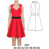 Molde de Vestido escote corazón, faldón estilo retro | Z88